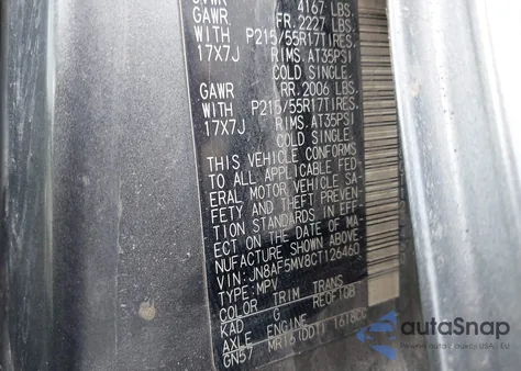 2012 Nissan Juke Sv from USA, damaged, VIN JN8AF5MV8CT126460